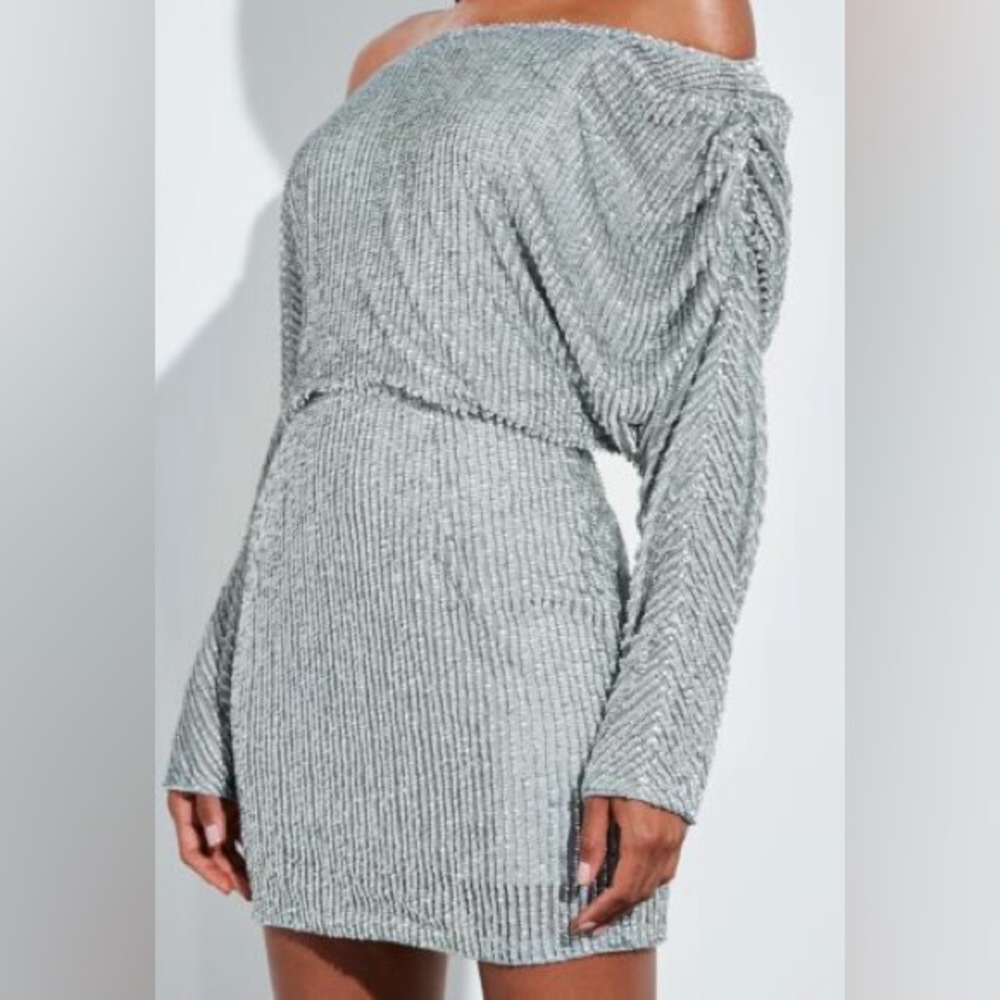 Sequin long sleeve mini dress - peace + love